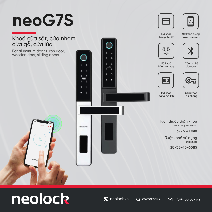  Giải Pháp Bảo Mật Cho Cửa Nhôm Kính Neolock NeoG7S